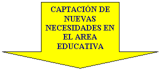 Flecha abajo: CAPTACI�N DE NUEVAS NECESIDADES EN EL AREA EDUCATIVA

