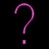 Neon question mark