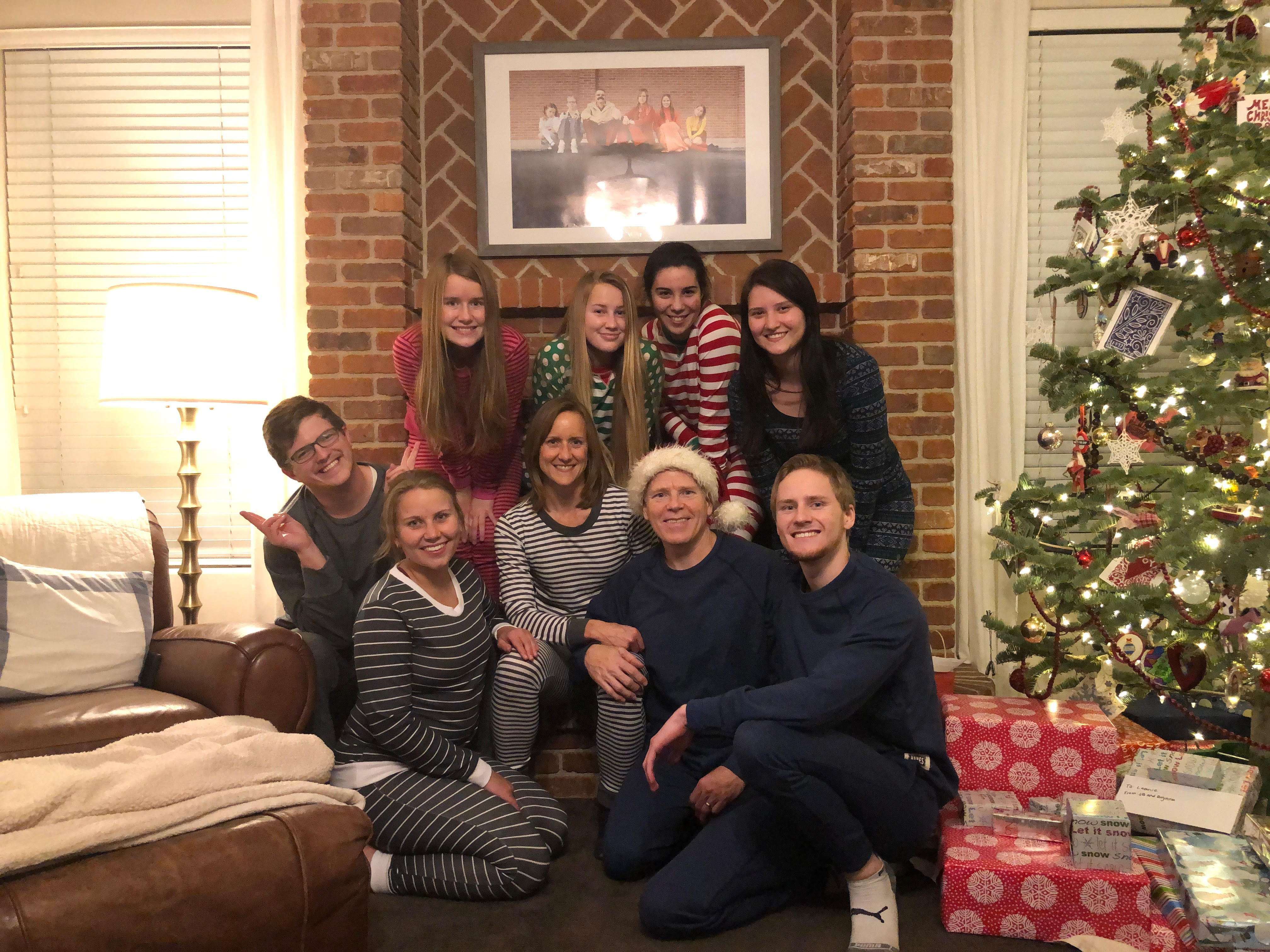 Anika and her family at Christmas
