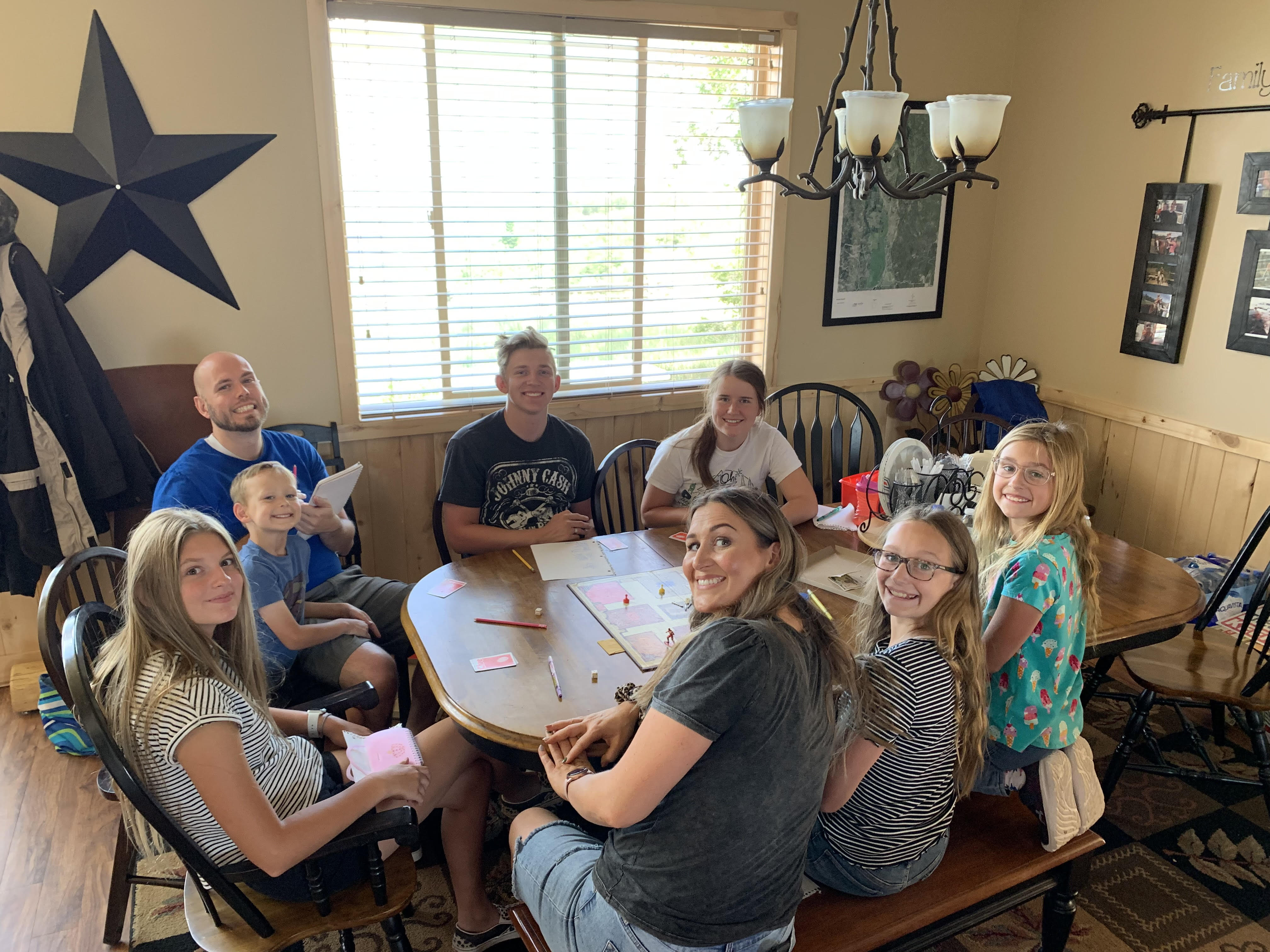 Gavin and family in Cabin