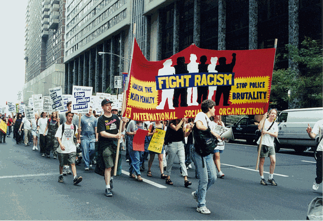 the ISO contingent. I'm on the left w/ the backpack