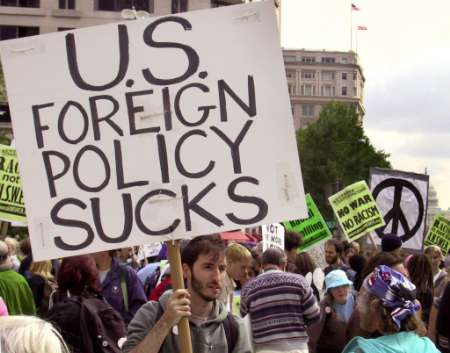 Almost 10,000 people gathered in Washington at the end of September to protest the coming war.