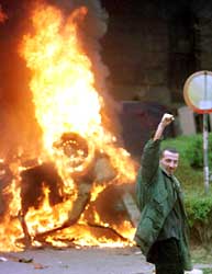 Millions filled the streets and overthrew the dictator of Serbia, Slobodan Milosevic