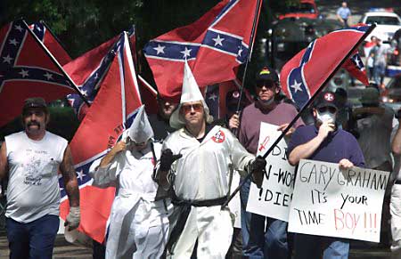 See, the death penalty IS NOT racist at all! Nevermind the bedsheets...