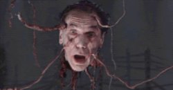 [Warner's head in Alien World]