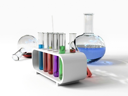 Test Tube rack with Test Tubes