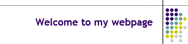 Welcome to my webpage