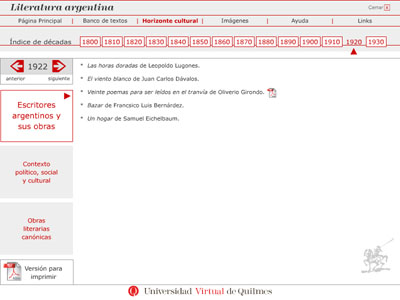 CD-Rom de Literatura agentina