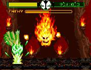 Spawn se curando para enfrentar o Fogo Infernal