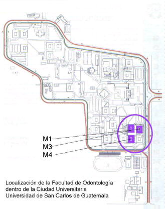 Localizaci�n de la Fac. Odontolog�a