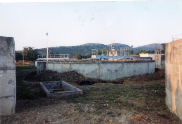 Settling tanks at the Kafue Sewerage Treatment Plant