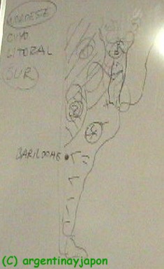 Mapa dibujado por Eduardo