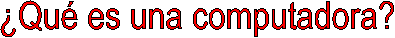 �Qu� es una computadora?