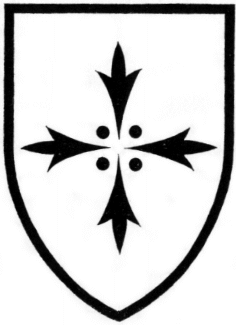 an ermine cross; arms of Hudelton