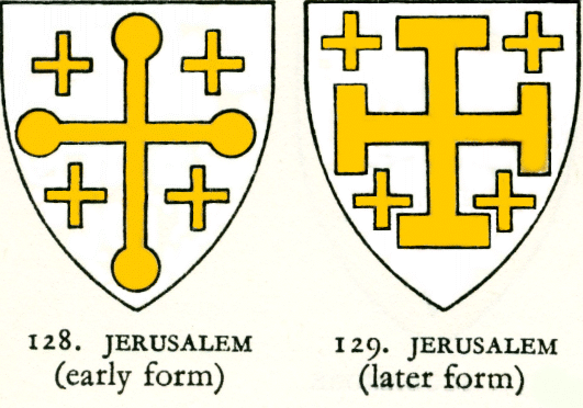 wapen van die konings van Jerusalem (twee weergawes)