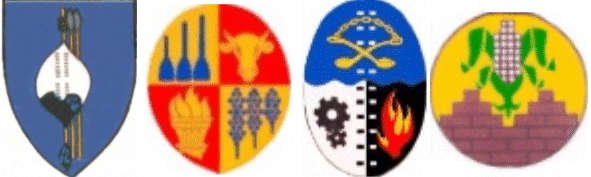die skilde van Swaziland, KaNgwane, Gazankulu en KwaNdebele