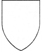 a shield in silver, or argent