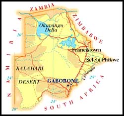 Botswana Map