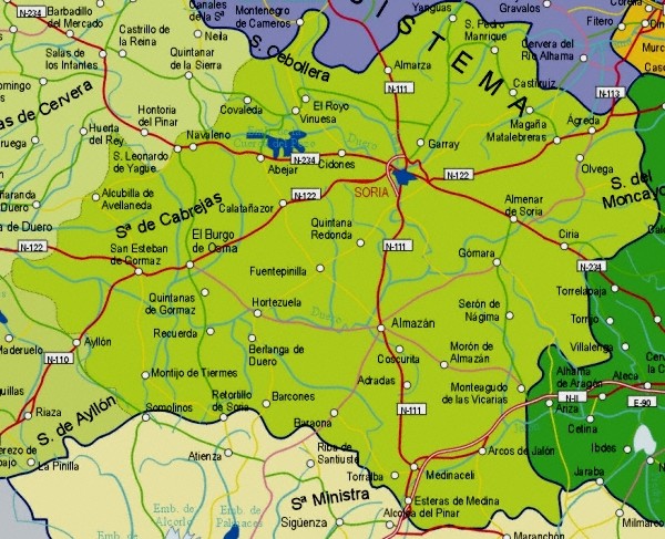 Mapa de Soria