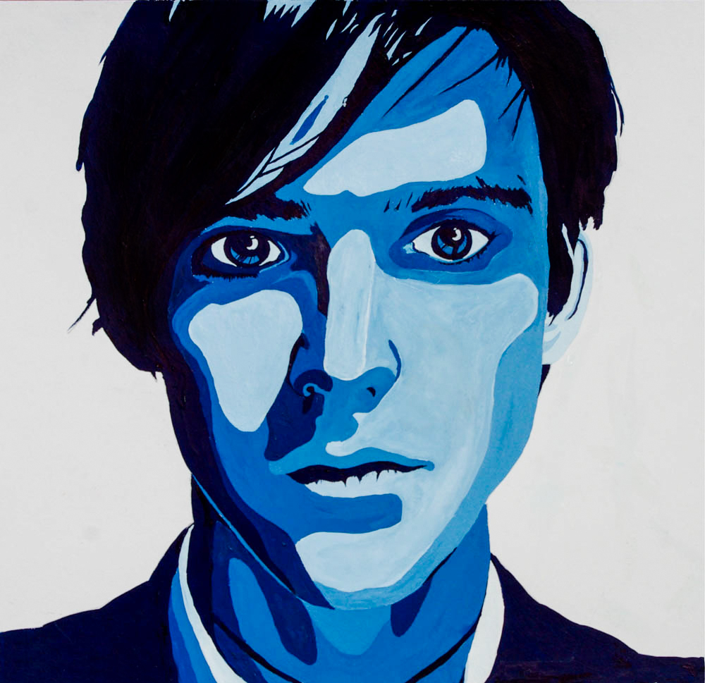 bright blue eyes