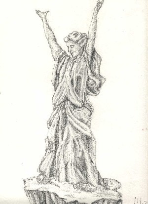 opera realizzata da M.L.  carta e carboncino
