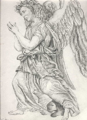 opera realizzata da M.L.  carta e carboncino