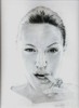 Angelina Jolie - L&aacute;pis de grafite sobre papel
