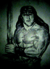 Conan - Carv&atilde;o sobre papel.