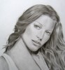 Gisele - L&aacute;pis de grafite sobe papel