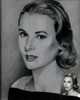 Grace Kelly - L&aacute;pis de grtafite sobre papel