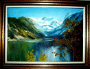 Lago - &Oacute;leo sobre tela.
