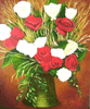 Rosas - Acr&iacute;lica sobre  tela.