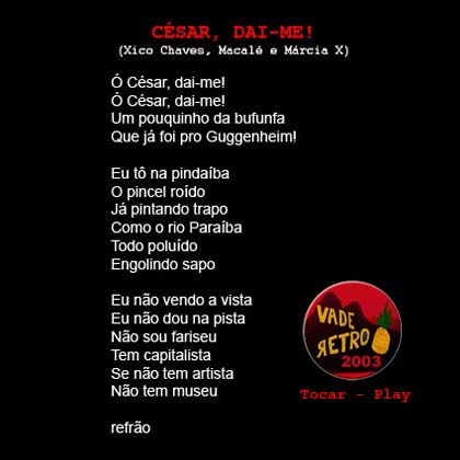 Ou&ccedil;a a m&uacute;sica - Play