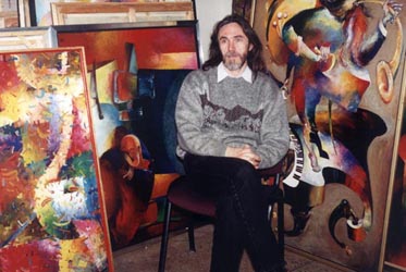 Artist at work.