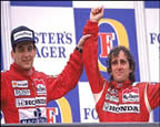 Senna e Alain Prost