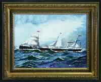 STEAMER ON THE OPEN SEA