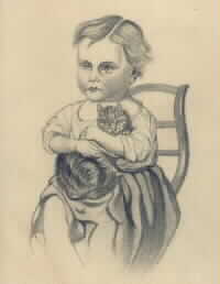 VICTORIAN PORTRAIT OF GIRL HOLDING CAT