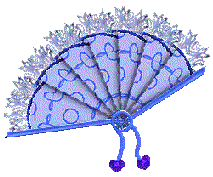 blue fan