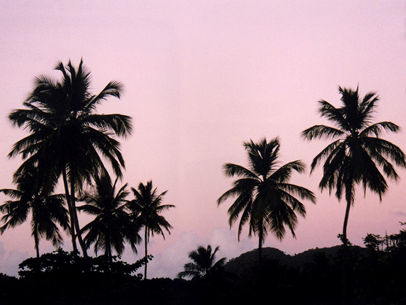 Sunset in St. Lucia. 