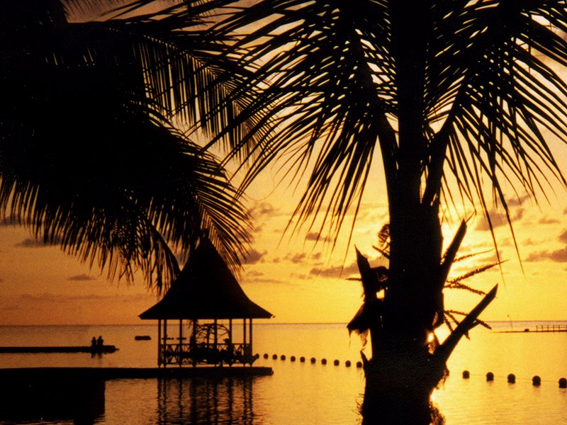 Sunset at Sandals Royal Caribbean.