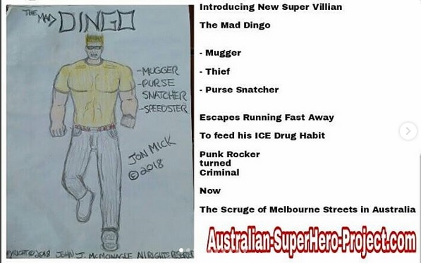 The Mad Dingo - Mugger, Thief, Purse Snather - Speedster on ICE Drug - 'The Dingo Stole My Cellphone !!!'