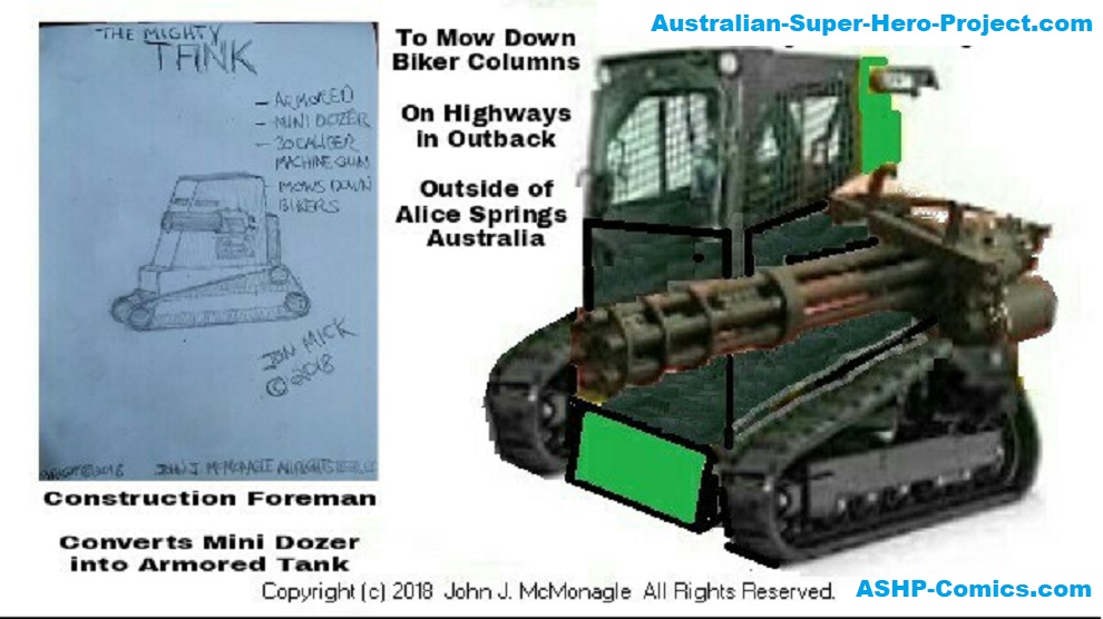 The Mighty Tank - Armored Tank converted from Mini Dozer - 30 Caliber Machine + Rocket Launcher