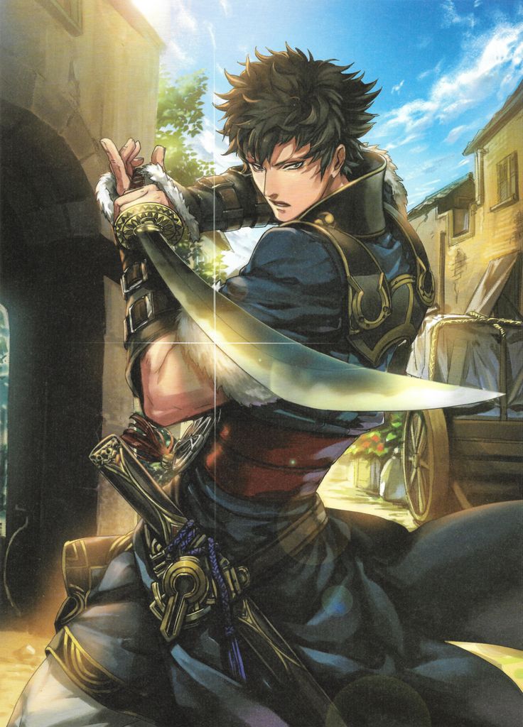manga sword drawn
