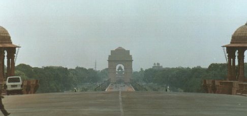 [The east end of Rajpath as seen from the west end]