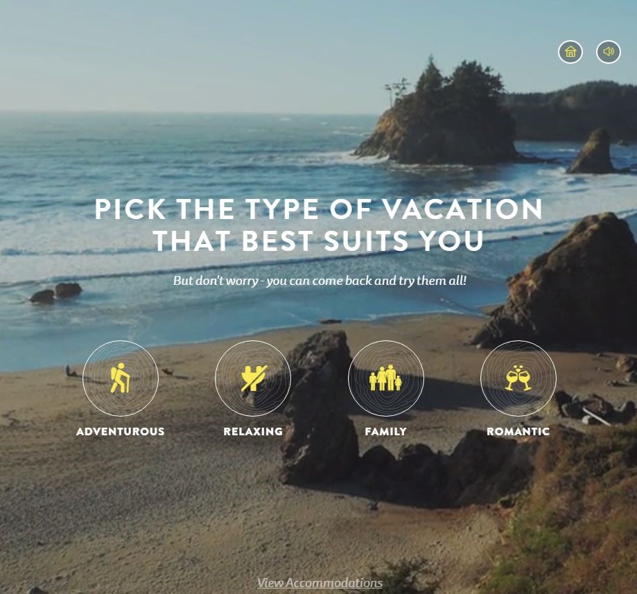 Screenshot of Humboldt County Tourism website