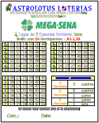 3 Jogos de 7 Dezenas da Mega Sena