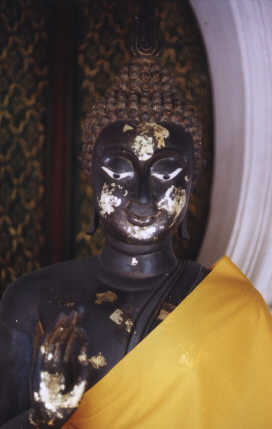 t&ecirc;te de bouddha en bronze