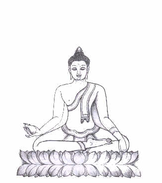 bouddha recevant une mangue