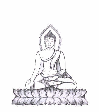bouddha prenant la terre &agrave; t&eacute;moin