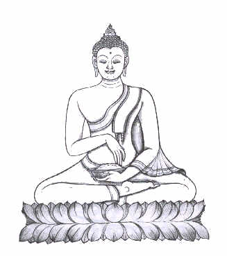 bouddha mangeant le g&acirc;teau de riz 